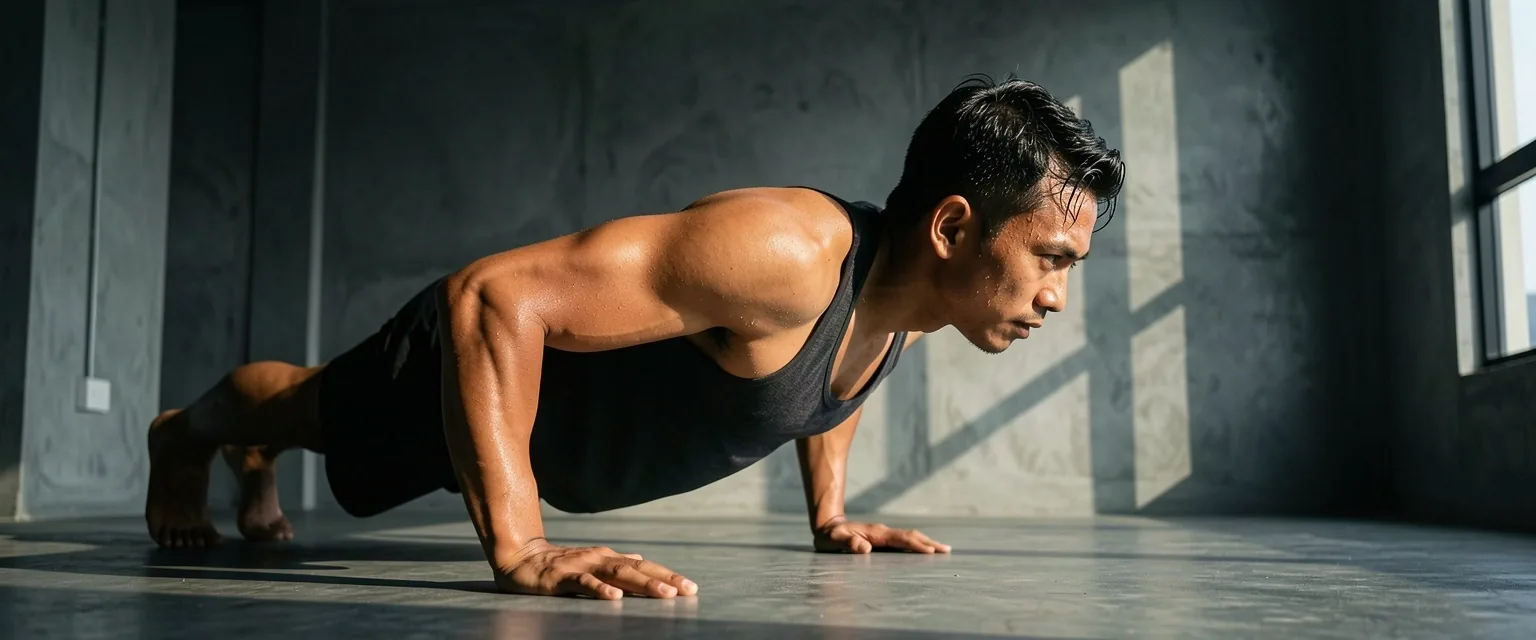 Home workout in Jakarta apartment