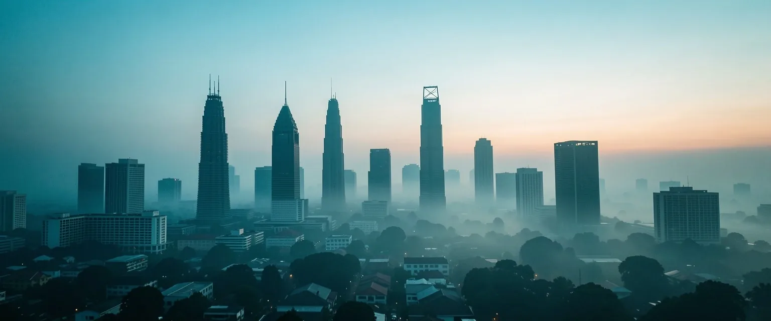 Jakarta dawn skyline